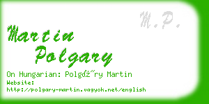 martin polgary business card